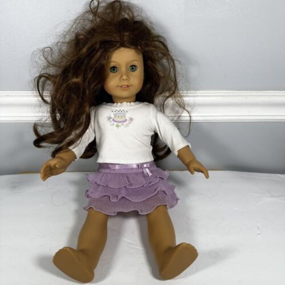 AMERICAN GIRL Felicity 18" Doll Auburn Hair‎ Green Eyes AG Clothes Pleasant Co